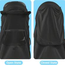 1pc Universal Stroller Sun Shade Cover, Mosquito Netting, Light Blocking Sun Sail Canopy For Baby Stroller - Black - View 7