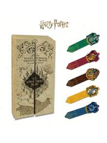 Harry Potter [A+B 組合]1件哈利波特活點圖道具，復古美學神秘地圖 Cosplay 道具，創意哈利波特活點圖，青少年與成人魔法寶藏圖，哈利波特粉絲生日禮物與開學用品 - 彩色 - 查看 8