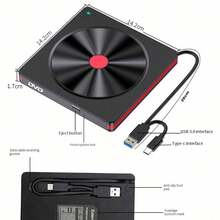External USB DVD Burner/Writer/Reader For Laptop And Desktop Computer - View 7