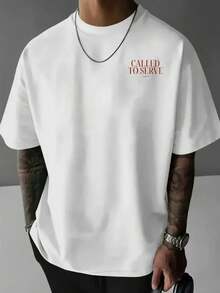 Summoning Service, Mark Gospel 10:45, camiseta de moda para hombre con estampado de doble cara, adecuada para uso diario casual en casa, se puede usar para actividades deportivas y de fitnes - Negro - Ver 9