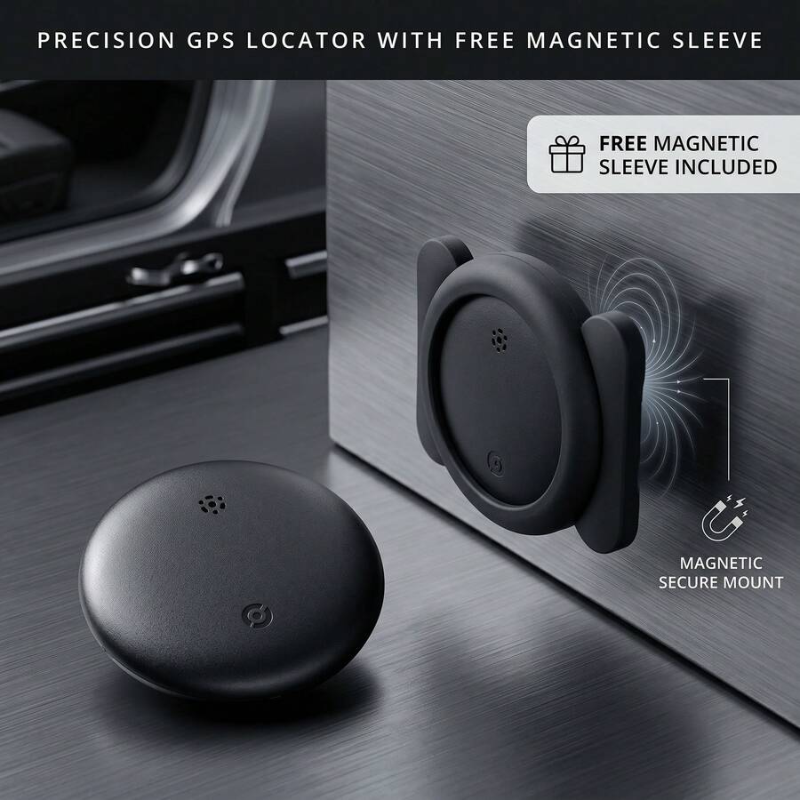 GPS Tracker For Vehicles,No Subscription No Monthly Fee Tracker Device For Vehicles,Hidden Car Locator Tracking Device,Mini Portable GPS Tracker For Cars,Trucks,Motorcycle - Black - View 1