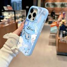 Tema oceánico de   azulfunda de teléfono Fundas compatibles con ,Apple,VIVO,OPPO,,, y Honor.Fabricadas en silicona TPU,ofrecen protección contra golpes y caídas. - Azul - Ver 5