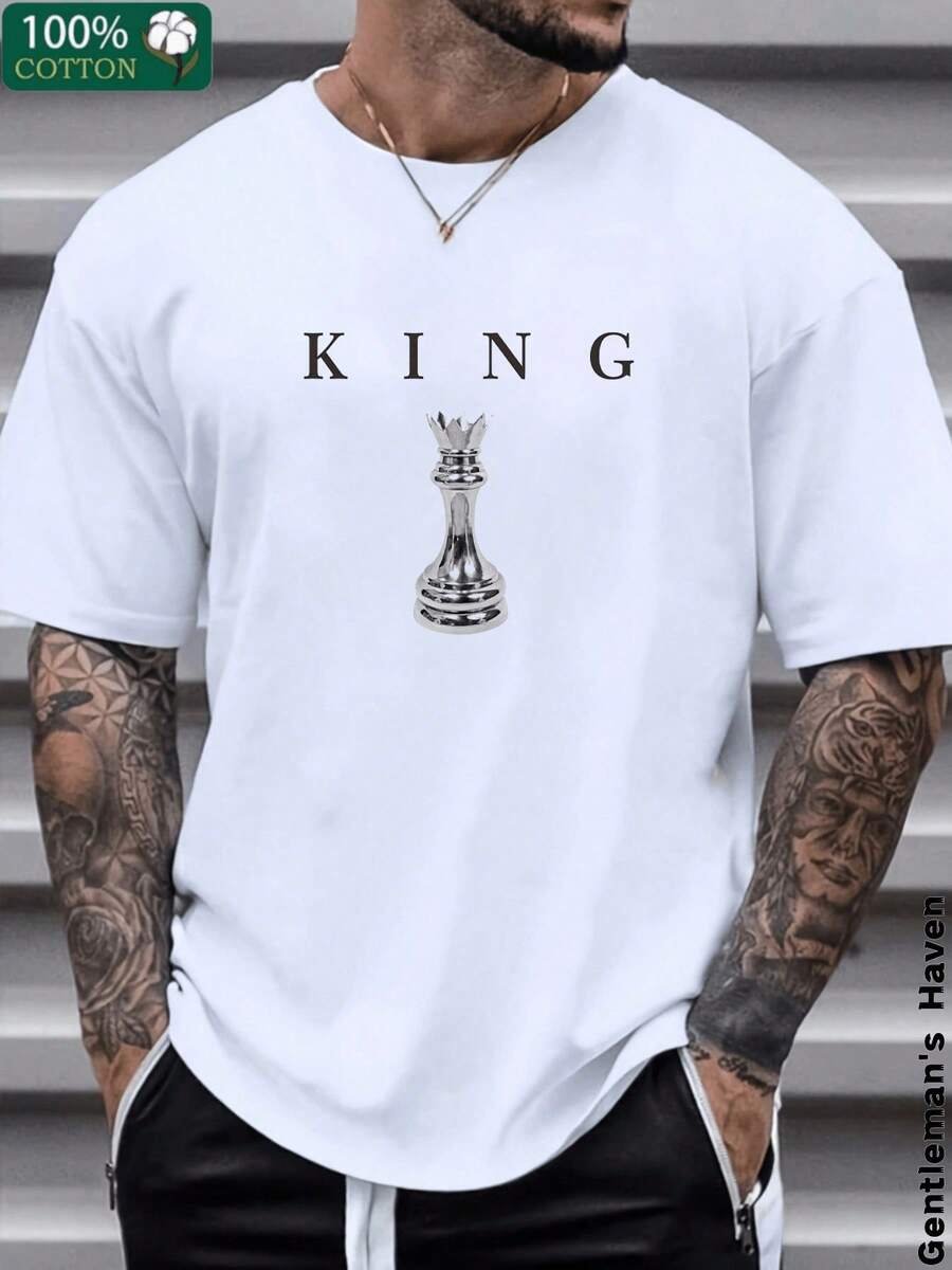 Camiseta de algodón 100% para hombre Gentleman's Haven, camiseta navideña de algodón pesado de 220 g para hombre (1 pieza) - Blanco - Ver 1
