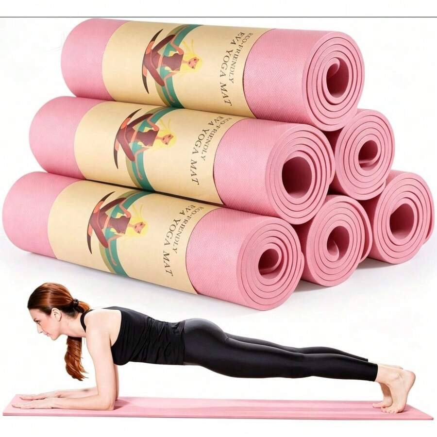 Timgle 2-Piece Set Of 8mm Thick Yoga Mats, 68 X 24inch, Non-Slip And Tear-Resistant Exercise Mats, Suitable For Adult Gyms, Fitness, Stretching, Workouts, Studios, Outdoor Yoga, And Pilates. - View 1
