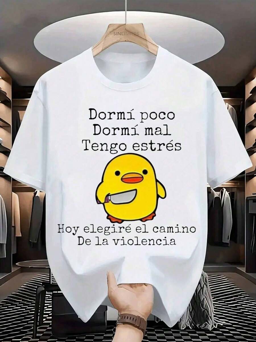 Camiseta de Hombre con Lema Español Divertido - Ideal  Días Estresantes, Ropa Casual, Regalo  - Manga Corta Ligera y Transpirable - Tallas S M L XL XXL XXXL - Negro - Ver 1