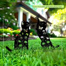 2pcs/Set Wrought Iron Garden Decor Ground Stakes, Animal Lawn Signs, Hollow Yard Ornaments & Crafts - Multiple Styles - View 13