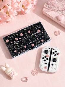 New Switch2 (2025) Game Console Accessories, French Floral Leaf Pattern Switch Protective Case, Compatible With Switch2/Switch NS/Switch OLED/Lite, Suitable For Switch2/Switch Game Console Accessories, Full Set, Storage Bag, Card Slot Dock, Switch Protective Case, Best Gift For Switch Players - Multicolor - View 15