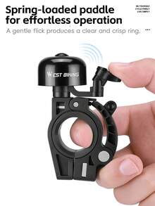 WEST BIKING Bicycle Bell Multi Functional Hook Aluminum Alloy Bell Suitable For 22.2-31.8mm Handlebars Convenient Cycling Equipment - Multicolor - View 8
