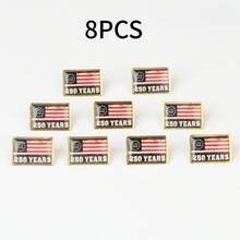 USA 250th Anniversary Flag-Shaped Brooch, 250th Anniversary Commemorative American Flag Memorial Day Decoration - National Flag - View 11