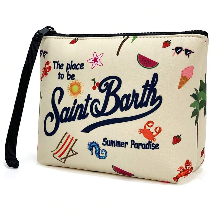 2026 St. Barth New Waterproof Cosmetic Bag, Portable Cosmetic Bag, Travel Storage Bag, Clutch, Beach Clutch - 1 - 查看 1