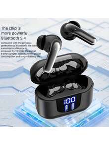 Universal Bluetooth Wireless Earphones With Excellent Sound Quality, 5.4 Bluetooth Automatic Pairing Earbuds, Can Play For A Long Time, Lightweight, Compatible With IOS And Android, Suitable For Sports And Exercise - View 3