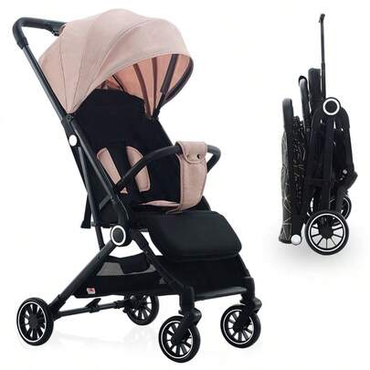 Lightweight Infant Stroller,Foldable Baby Stroller,Adjustable Backrest,Widened Sunshade With Zipper,Breathable Mesh, Easy To Carry, Suitablefor Travel
