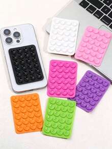 1/2/4/8PCSSilicone Suction Cup Phone Holder, Multifunctional Square Waterproof Phone Case, 24-Hole Strong Adhesive Silicone Suction Cup For Various Scenarios, Used To Secure Phone And Prevent Phone From Falling, Video Anti-Shake, Phone - Multicolor - View 12