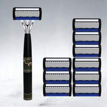 Brand New 7-Story Shaver Sturdy Metal Razor For Men/Lady Featuring A Non-Slip Handle | Precision Blade For Shaving, Works With Replacement Blades - Perfect For Beards, Mustaches, And Facial Hair - Safety Tazor + Blade - View 12