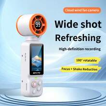 4K HD Night Vision Action Camera With Fan, 180° Rotating Lens - Hands-Free Wearable Body Camera, Suitable For Cycling, Hiking And Sports Recording, Rechargeable, Video Vlog Camera, Handheld Stabilizer Pocket Action Camera 180 Degree Rotation, Full Body Camera, Perfect For Video And Recording, Ideal For Life Documentation And Travel, 2000mAh. - Multicolor - View 15