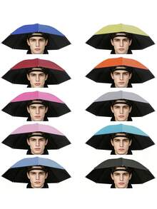 Random Color, Sun Shading & Rain Protection Hat, Hand-Designed | Suitable For Fishing, Gardening, Hiking, Photography, Outdoor Work | Lightweight & Foldable For Easy Storage - Random Color - View 3