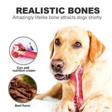 1PC New Dog Interactive Toy Pet Chew Dog Bite Simulation Rubber Toy Teething Rubber Bone Toy - Multicolor - View 2