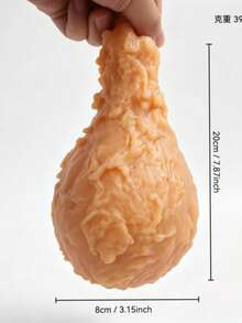 Realistic Giant Chicken Leg Stress Relief Squeeze Toy, Slow Rebound Squishy Block, Durable, Suitable For Students/Teenagers/Adults, Ideal Holiday Surprise Stress Relief Gift, Holiday/Birthday Gift, Halloween Gift, Christmas Gift, Christmas Eve Gift - Multicolor - View 4