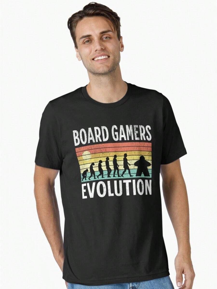 Board Gamer Evolution - Design per Amanti dei Giochi da Tavolo, T-Shirt Essenziale per il Gioco da Tavolo Unisex - nero - Visualizzare 1