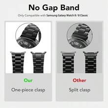 Stainless Steel Watch Band Compatible With Samsung Galaxy Watch 8/8 Classic 46mm 40 44mm Metal Bracelet Strap, Compatible With Samsung Ultra 2 Watch Band. - Black - View 9