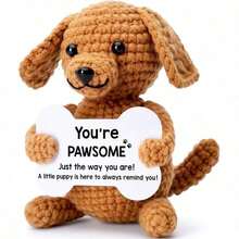 1pc Crocheted Doll Gift, Suitable For Ladies, Friends, Colleagues, Teachers, Crocheted Animals To Encourage, Birthday. - Multicolor - View 14