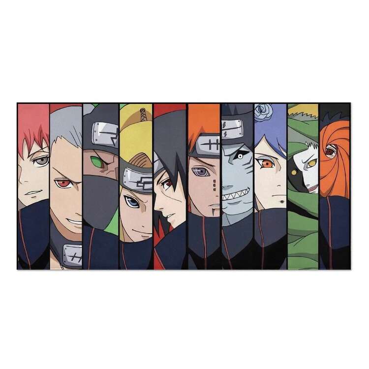 Toalla de playa de microfibra de secado rápido con estampado de personajes del grupo Akatsuki de Naruto - A - Añade 4