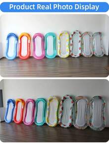 1 pieza Silla flotante inflable tipo hamaca, tabla de surf flotante para playa, flotador de verano para adultos para piscina y playa, colchoneta flotante, regalo de verano perfecto para uso en fiestas, silla flotante para diversión y relajación de vacaciones de adultos, ligera y portátil, ideal para natación, exterior, viajes, deportes acuáticos, tabla de surf inflable para piscina, tabla de surf de verano para adultos para playa y natación, accesorio esencial de playa, accesorio de playa, reutilizable - Verde - Ver 7