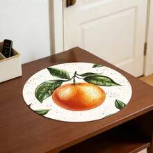 1/2/4/6/8/300 piezas Manteles de lujo de la serie de frutas, decorados con un patrón de cerezas frescas y un fondo de rayas rosas. Material de poliéster lavable a máquina, resistente a las manchas, impermeable y fácil de limpiar. Adecuado para decoración de fiestas y cocina. - Multicolor - Ver 9