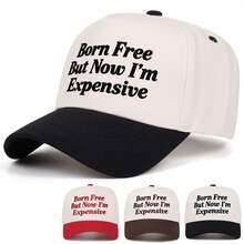 1pc Embroidered Baseball Cap, Street Cool Multi-Color Baseball Cap With A Visor - A - View 1