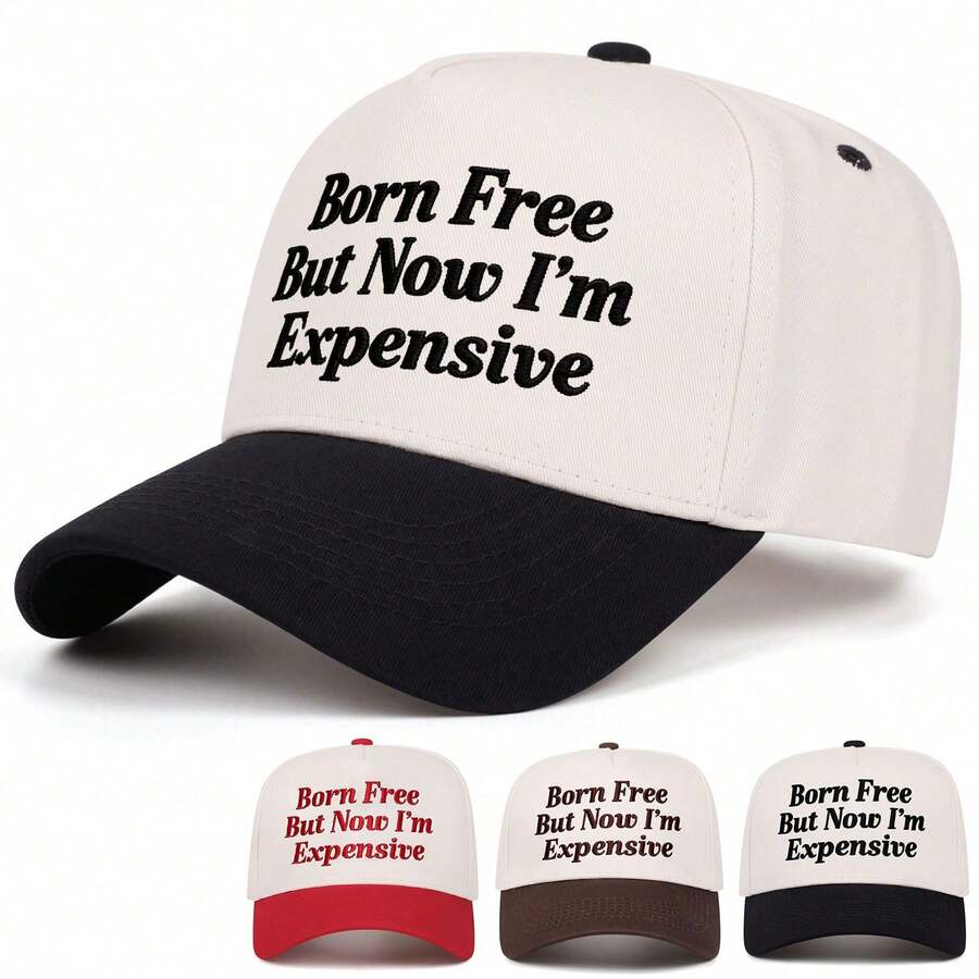 1pc Embroidered Baseball Cap, Street Cool Multi-Color Baseball Cap With A Visor - A - View 1