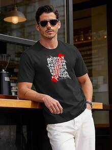 Men T-Shirts - 黑色 - 查看 3