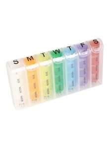 1 Pc 7-Day Pill Organizer, Portable Pill Case For Weekly Medication Storage, Compartment Boxes For Trips And Elders - Multicolor - View 15