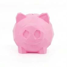 Creative Geometric Piggy Bank 3D Printed Plastic Money Box Desktop Decorative Ornament - Pink - View 6