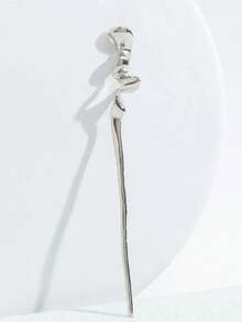 1pc Fashion Asymmetrical Design Hair Stick,Pins For Hair - Silver - View 1