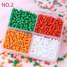 3mm Glass Beads Material Kit 4-Compartment Rainbow Multicolor Seed Beads Set, Handmade DIY Bracelet Necklace Jewelry Making Combination Set, Suitable For Summer Beach Creative Handmade DIY Beaded Bracelet Loose Beads Jewelry Accessories - Multicolor - View 4