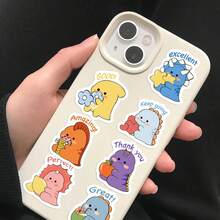 500PCS/Roll Dinosaur Good Stickers Cute Dragon Wow Stickers Illustration Dragon Thank You Stickers 10 Patterns Suitable For Stickers, Office Stickers, School Supplies, Office Labels Back To School Stickers - Cartoon - View 4