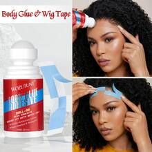 Goiple Body Adhesive & Wig Installation Kit – Roll-On Body Glue, Sweat-Resistant & Waterproof Hold, Invisible Double-Sided Tape For Wigs, Clothes & Body – Easy Water Wash-Off,Lace Wig ,Body Jewelry & Fashion Fixes,Women's Daily Styling & Secure Hold Needs - 37pcs-B - 查看 2