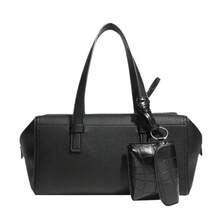 Borsa da donna stile Boston con design unico, aspetto elegante, forma a cuscino semplice, borsa pratica, borsa a spalla e borsa a tracolla, ideale per l'uso quotidiano al lavoro, senza tempo e versatile. - lattiginoso - Visualizzare 4