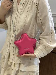Cute Red Cherry Shaped Shoulder Crossbody Bag For Women Matte Ladies Chain Fruit Bag Phone Pouch Color Contrast Cartoon Round Clutch Travel Essential - 彩色 - 查看 7