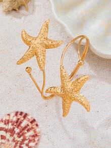 1件女款幾何大尺寸海星手鐲手鍊，個性化時尚星星手鍊，時尚優雅手鐲 - 海星手鐲 - 查看 4
