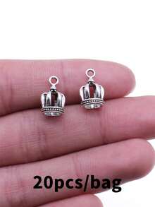 20pcs 8x8x13mm 3D Crown Charms Pendant For DIY Jewelry Making Necklace Keychain Phone Chain Bracelet Making Accessories Handmade Craft - Crown - View 9