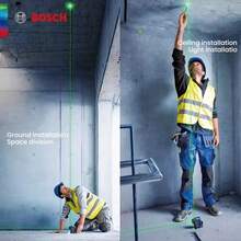 Bosch 綠光自動對準雷射水平儀,IP65 防塵防水,磁吸底座,360°可旋轉(不含 2 顆 AA 電池) - 彩色 - 查看 5