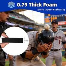 Helmet Padding Fit Kit Compatible With All Easton Batting Catchers Helmets - 0.79 Thickened Universal Foam Pads For Baseball And Softball Ers - New-black - View 4