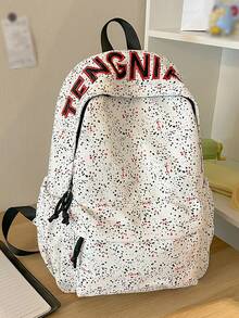 Large Capacity Solid Color Classic Backpack - Multicolor - View 1