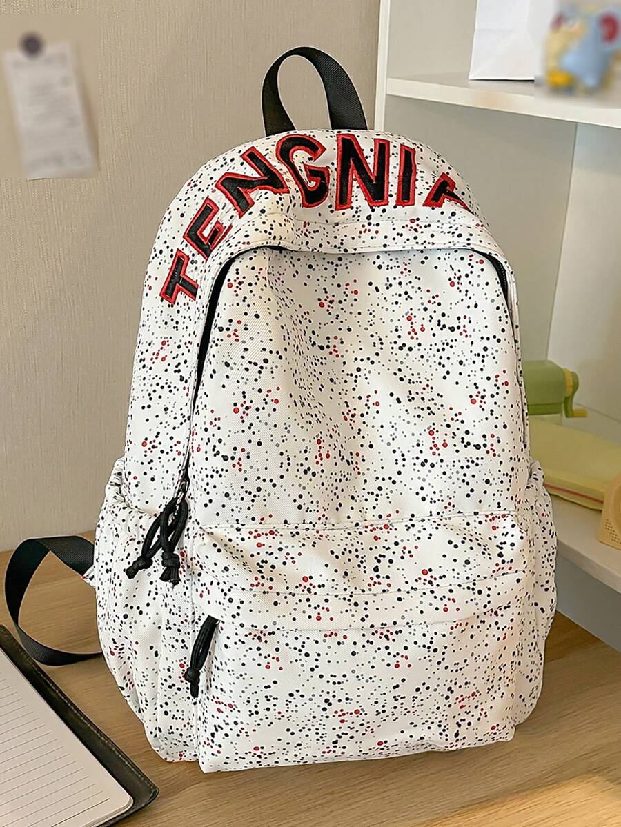 Large Capacity Solid Color Classic Backpack - Multicolor - View 1