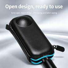Portable Storage Bag For Insta360 X4/X5, PU Waterproof Fabric, Half-Open Zipper Design, Raised Lens Protection, Shockproof And Scratch-Resistant, Precision Molded Camera Protective Case - View 8