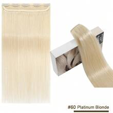 Kercsityn Clip In Human Hair Extensions 100% Natural Extension Hair Clip 3/4 Full Head Hairpiece 40-60g 14"-24" Clip In Natural Hair - S60 - View 7