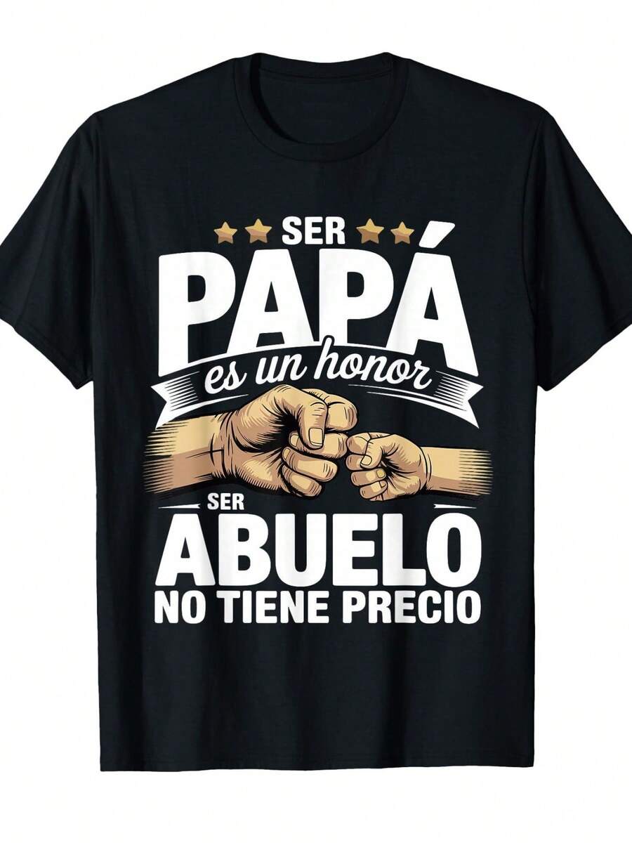Camiseta de hombre "Ser Papá Es Un Honor" en español, adecuada como regalo para tu tío, camiseta casual tipo henley, cuello redondo, manga corta, texto en español, regalo para el Día del Pad - Rojo - Ver 1