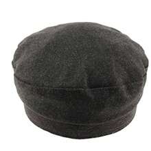 EPOCH Men's Greek Fisherman Sailor Fiddler Winter Wool Driver Hat Flat Cap S/M, A Charcoal - 33as Pic - View 4
