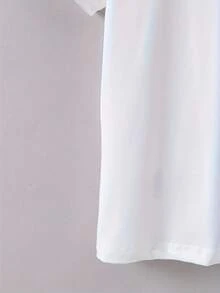 Children's Summer Short-Sleeved T-Shirt With 'SISTERS' Print - 白色 - 查看 5
